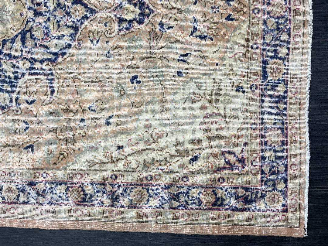 Blue Turkish Oushak Rug 5' 4" x 8' 10" Hand-Knotted | No. WR67824