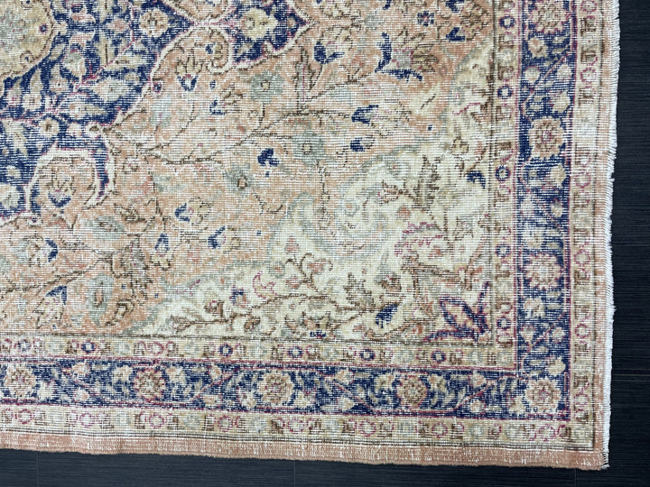 Blue Turkish Oushak Rug 5' 4" x 8' 10" Hand-Knotted | No. WR67824