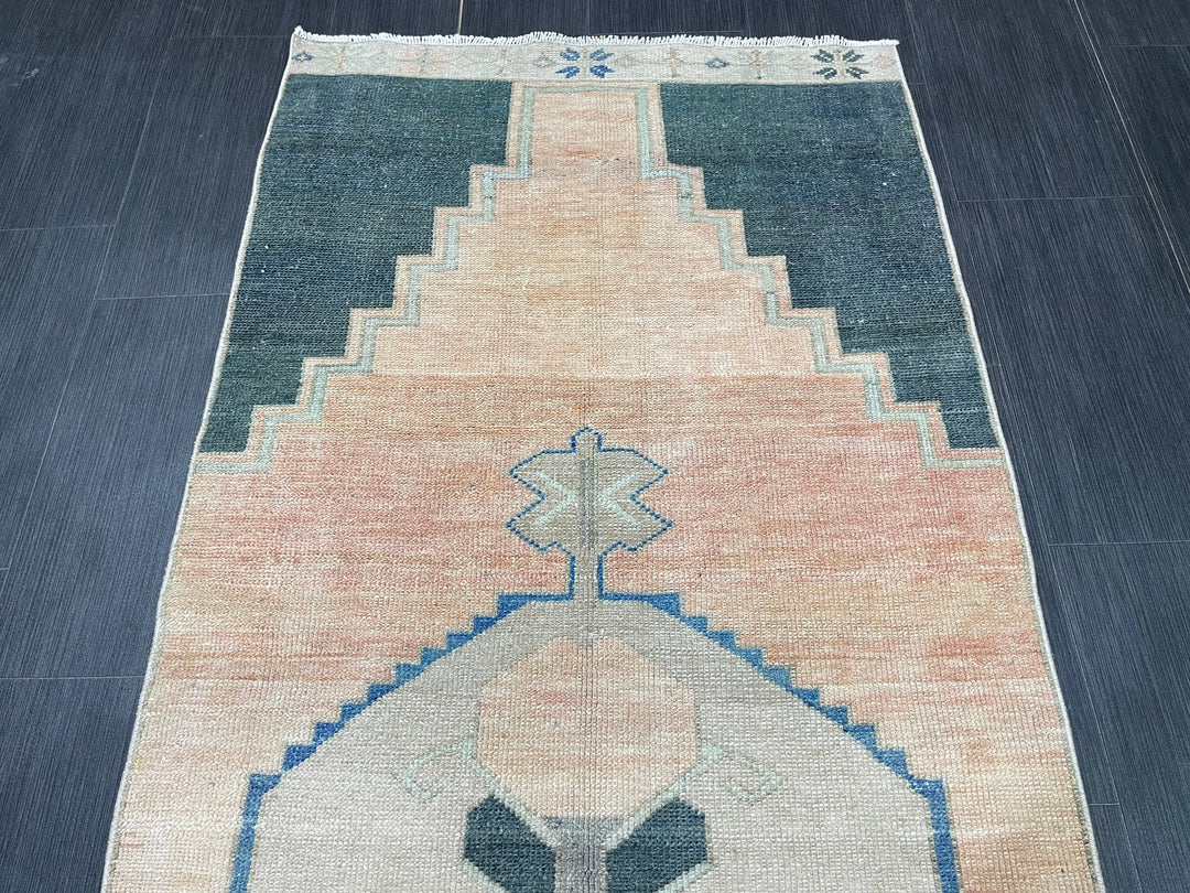 Beige Turkish Runner Rug 3' 1" x 7' 6" Hand-Knotted view