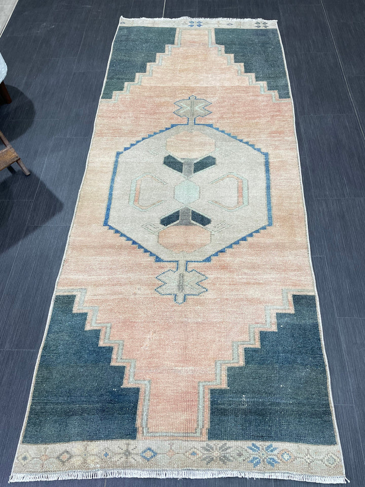 Beige Turkish Runner Rug 3' 1" x 7' 6" Hand-Knotted view 9