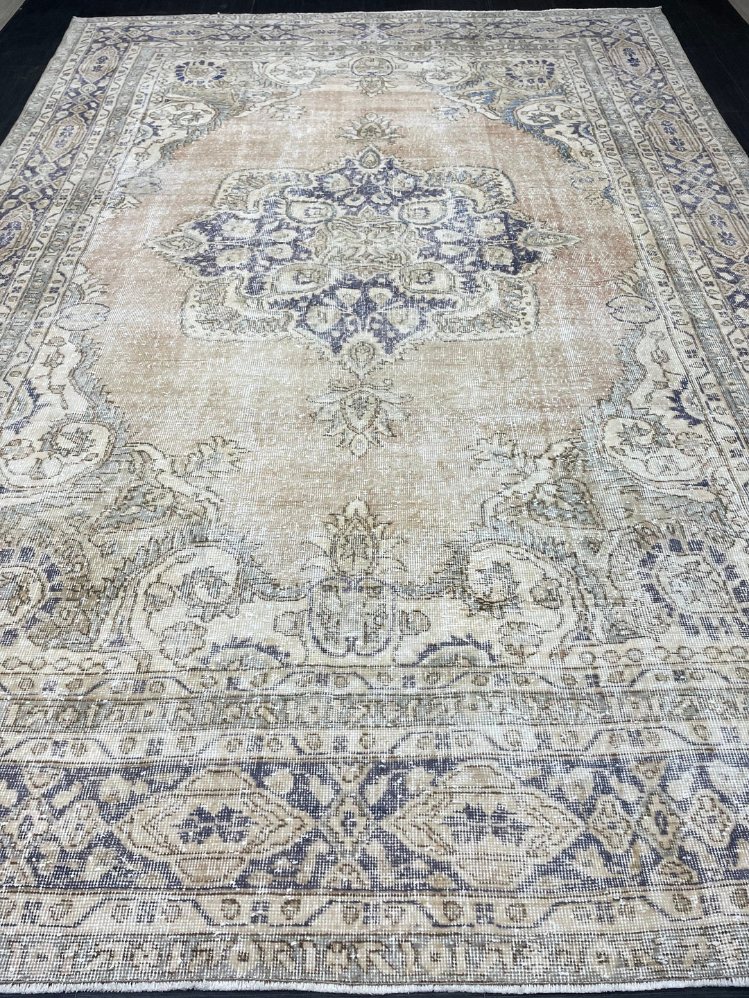 Beige Turkish Oushak Rug 7' 5" x 10' 8" Hand-Knotted view