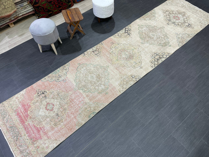 Turkish Runner Rug 2' 11" x 12' Hand-Knotted