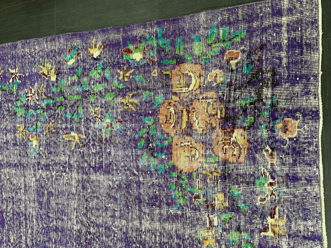 Beige Turkish Oushak Rug 6' 7" x 10' 7" Hand-Knotted | No. WR33487