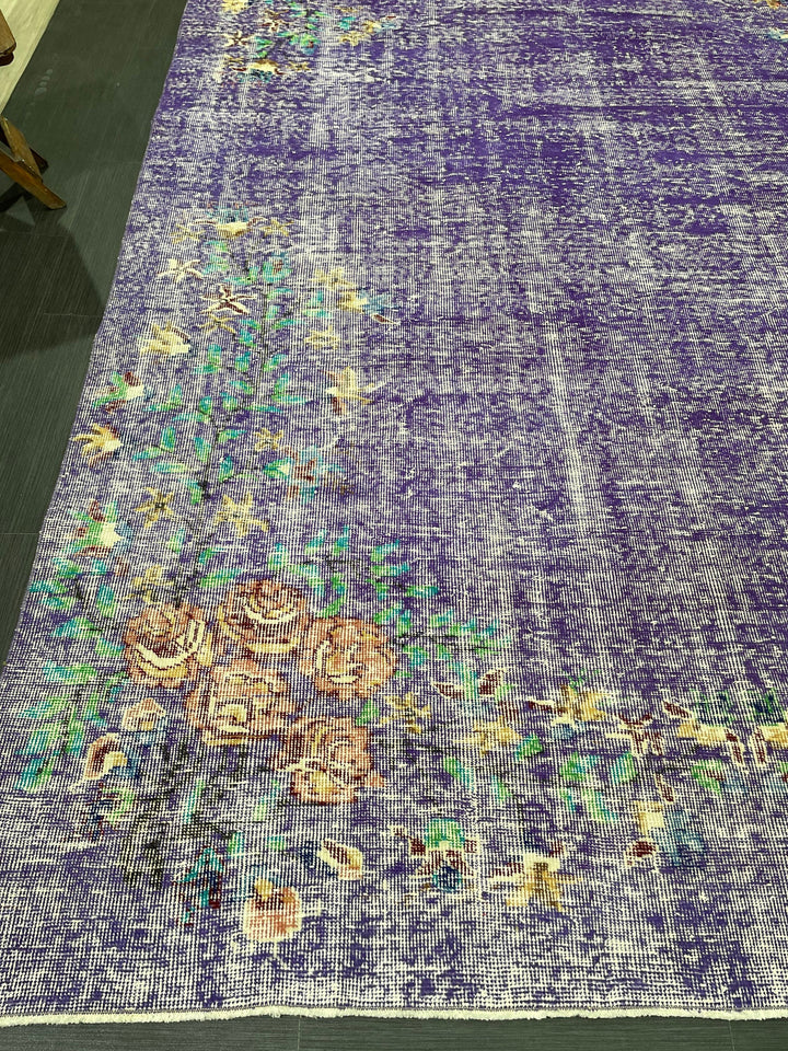 Beige Turkish Oushak Rug 6' 7" x 10' 7" Hand-Knotted | No. WR33487
