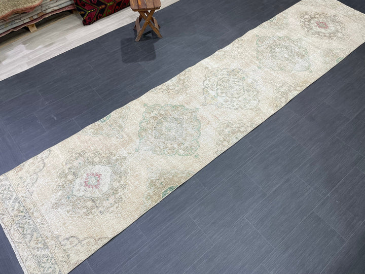 Turkish Runner Rug 2' 9" x 12' 5" Hand-Knotted