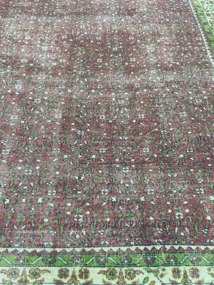Blue Turkish Oushak Rug 6' 8" x 10' 3" Hand-Knotted | No. WR20076