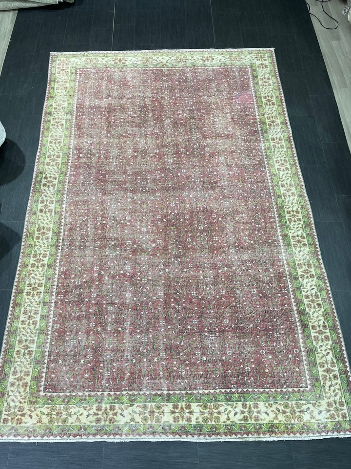 Blue Turkish Oushak Rug 6' 8" x 10' 3" Hand-Knotted | No. WR20076