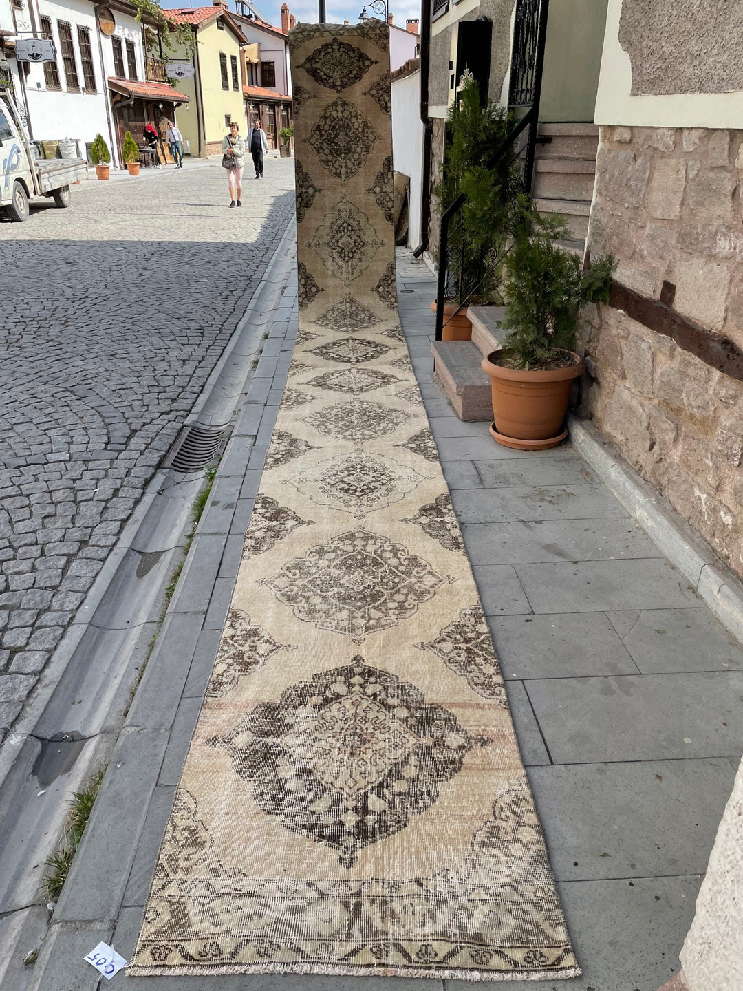 Beige Turkish Runner Rug 2' 8" x 25' 3" Hand-Knotted view