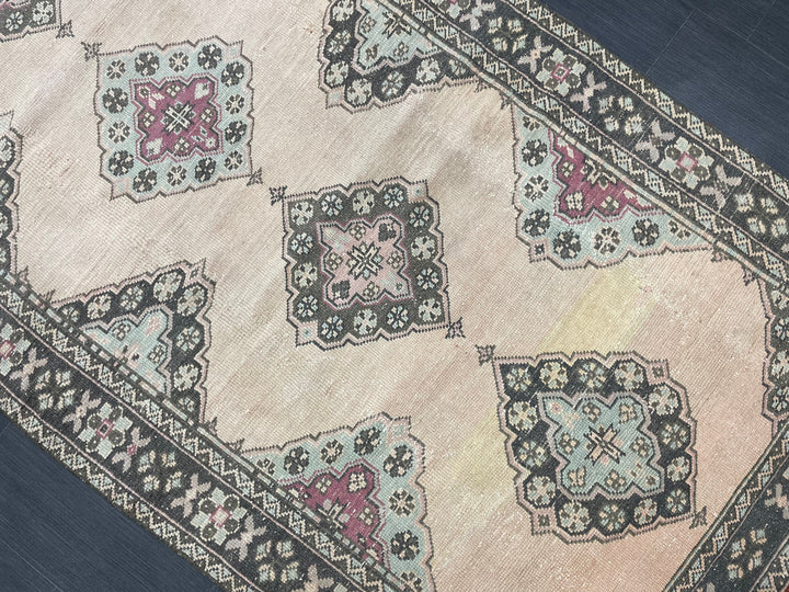 Turkish Runner Rug 4' 3" x 10' 1" Hand-Knotted view