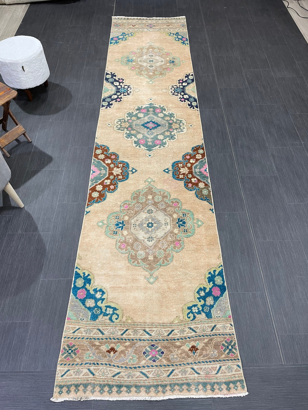 Turkish Runner Rug 2' 7" x 11' 5" Hand-Knotted view 9