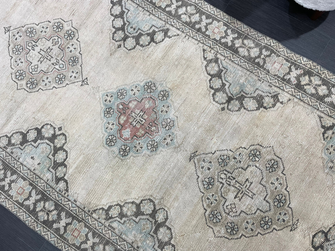 Turkish Runner Rug 4' 4" x 10' 4" Hand-Knotted view