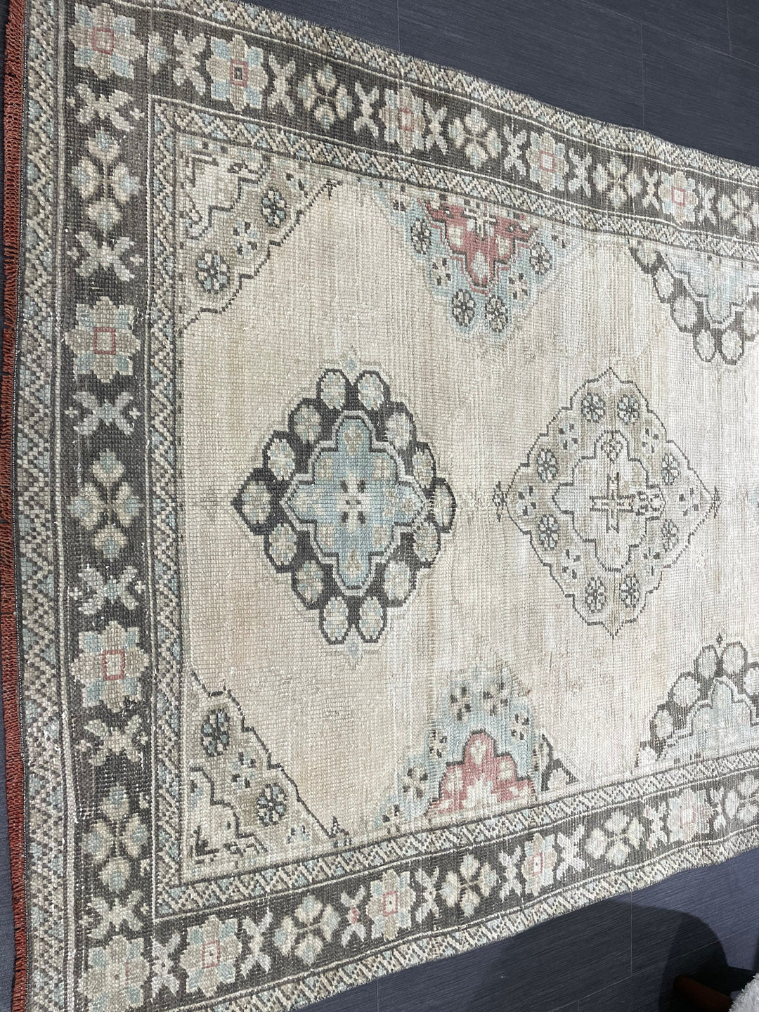 Turkish Runner Rug 4' 4" x 10' 4" Hand-Knotted pattern