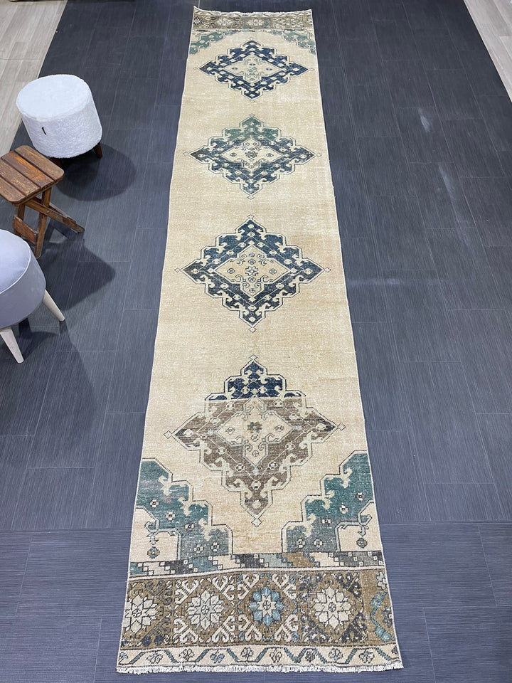 Turkish Runner Rug 2' 9" x 12' 10" Hand-Knotted view