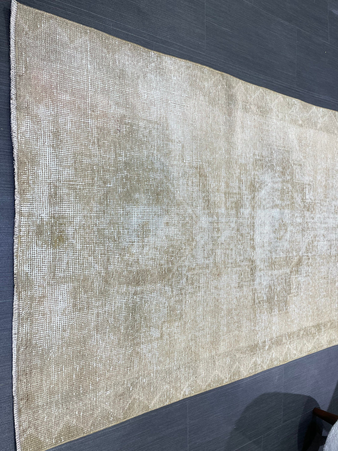 Beige Turkish Runner Rug 3'8" x 11'6" Hand-Knotted | No. WR13364
