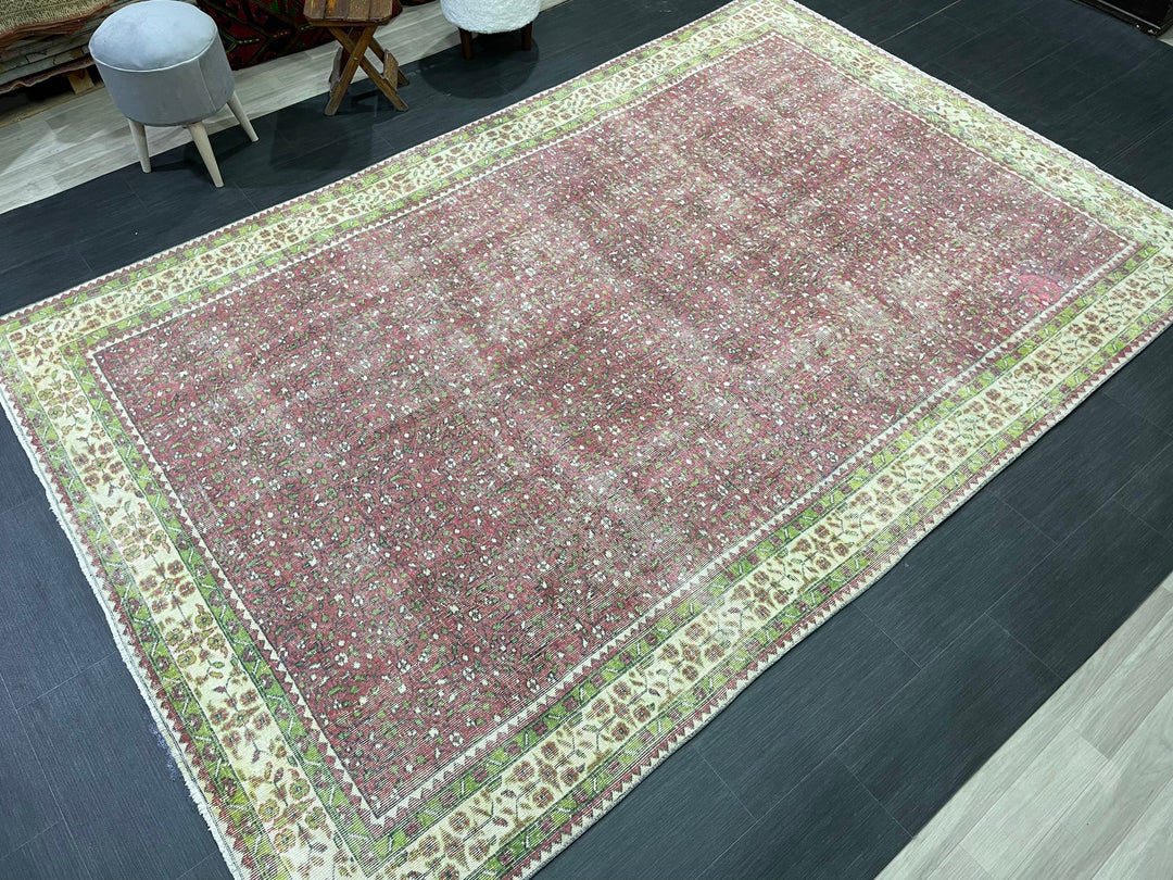 Blue Turkish Oushak Rug 6' 8" x 10' 3" Hand-Knotted | No. WR20076