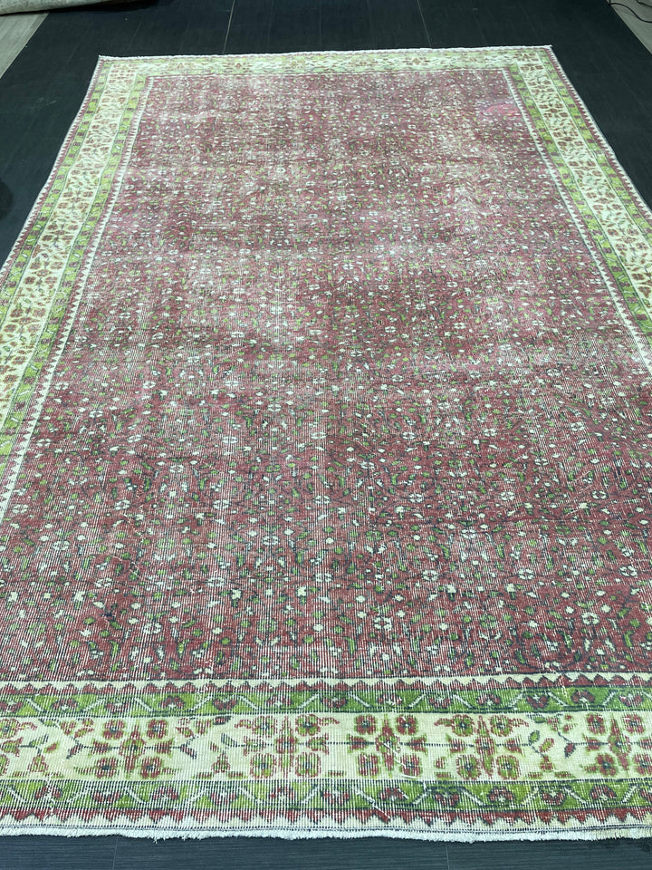 Blue Turkish Oushak Rug 6' 8" x 10' 3" Hand-Knotted | No. WR20076