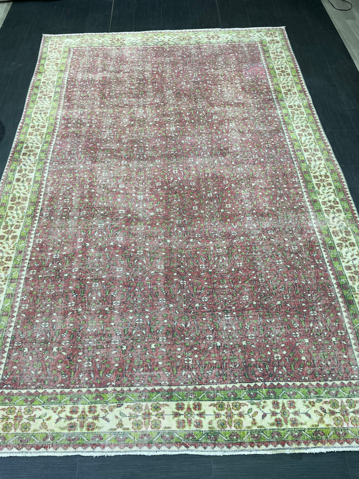 Blue Turkish Oushak Rug 6' 8" x 10' 3" Hand-Knotted | No. WR20076