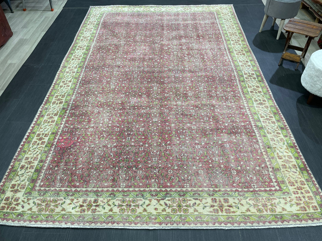 Blue Turkish Oushak Rug 6' 8" x 10' 3" Hand-Knotted | No. WR20076