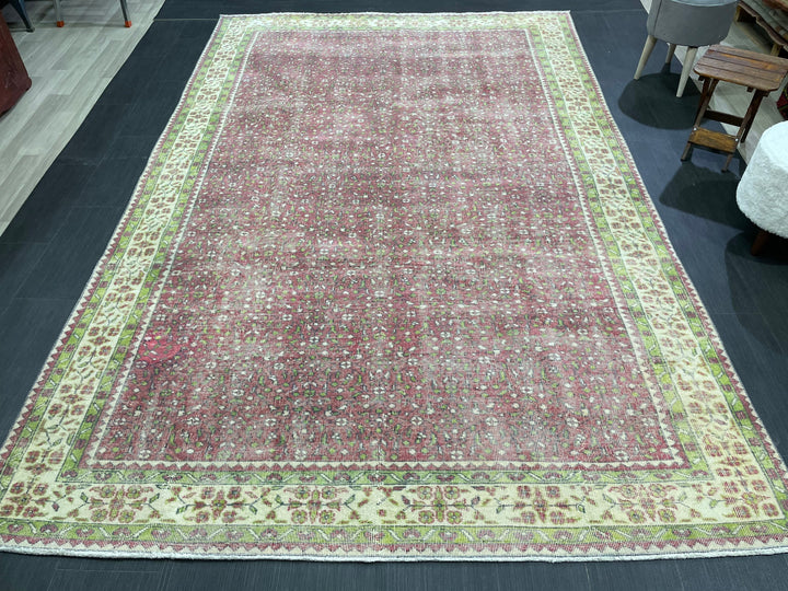 Blue Turkish Oushak Rug 6' 8" x 10' 3" Hand-Knotted | No. WR20076