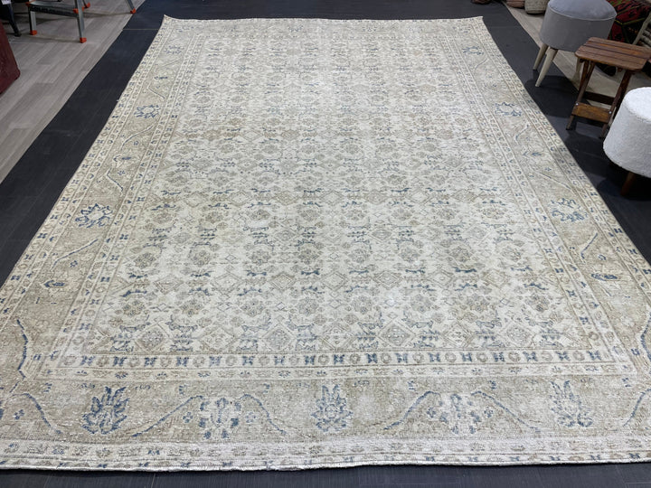 Beige Turkish Oushak Rug 7' 5" x 10' 11" Hand-Knotted view