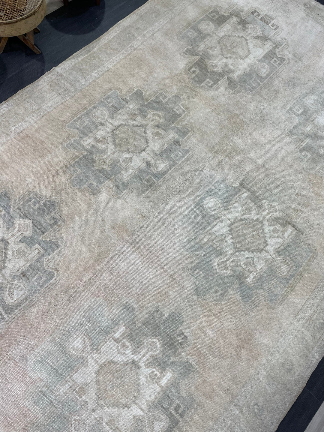 Tan Turkish Oushak Rug 7' 10" x 12' 9" Hand-Knotted view