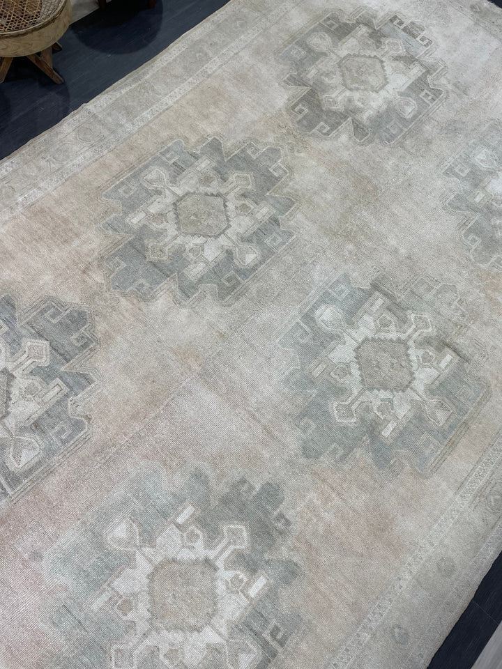 Tan Turkish Oushak Rug 7' 10" x 12' 9" Hand-Knotted view