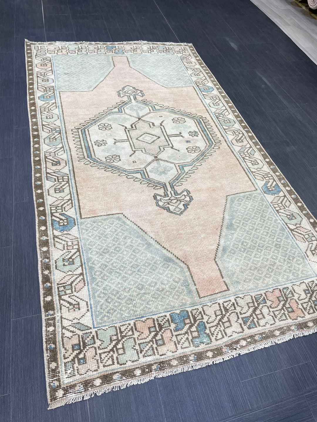 Rust Turkish Oushak Rug 3' 10" x 7' 1" Hand-Knotted view