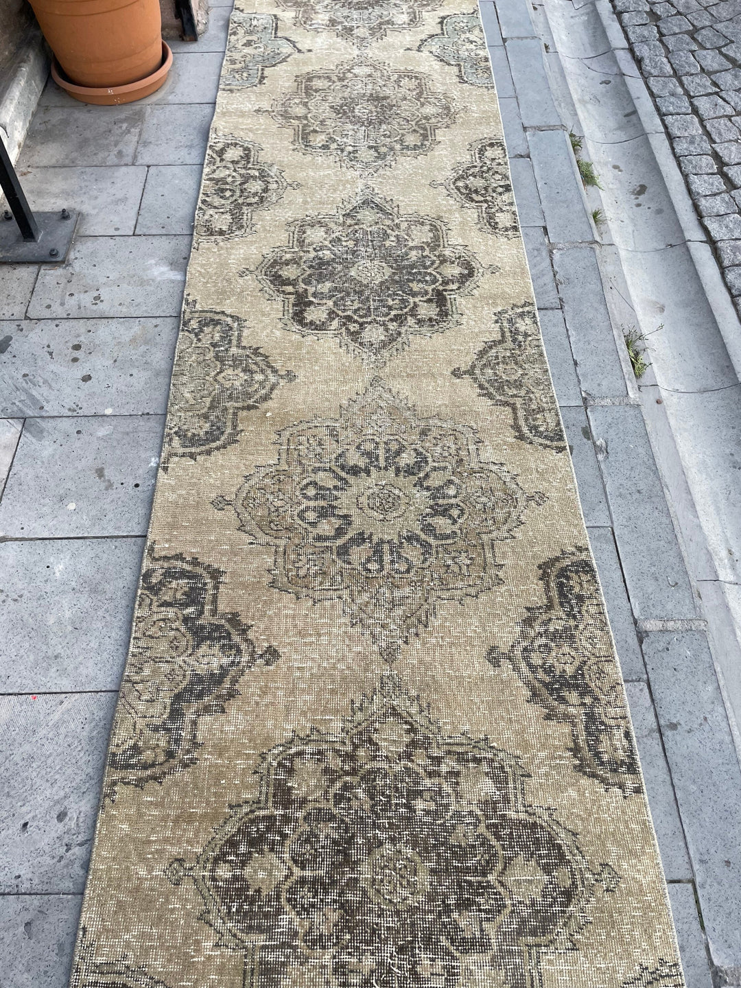 Beige Turkish Runner Rug 2' 9" x 23' 6" Hand-Knotted view 9
