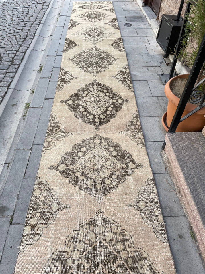 Beige Turkish Runner Rug 2' 8" x 25' 3" Hand-Knotted view 9