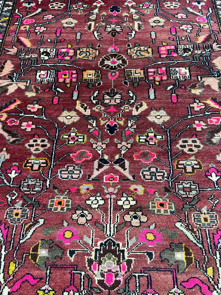 Turkish Vintage Rug 4' 8" x 6' 10" Hand-Knotted field