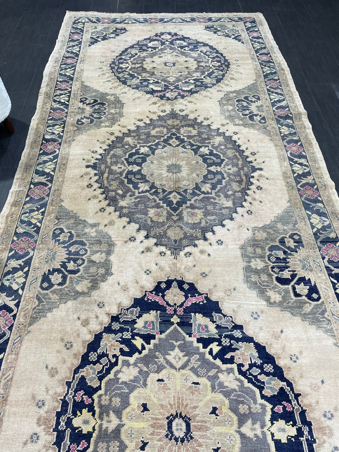 Turkish Oushak Rug 5' x 11' 8" Hand-Knotted pattern