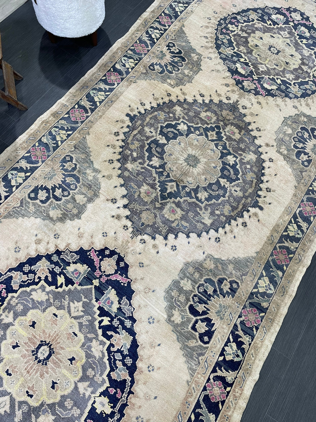 Turkish Oushak Rug 5' x 11' 8" Hand-Knotted field