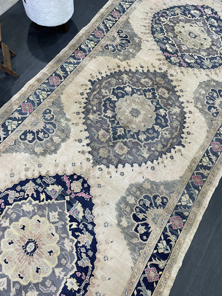 Turkish Oushak Rug 5' x 11' 8" Hand-Knotted field