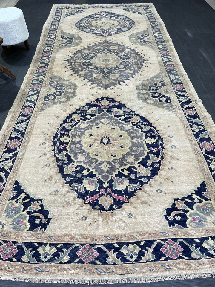 Turkish Oushak Rug 5' x 11' 8" Hand-Knotted reverse