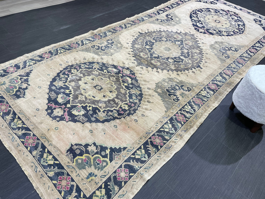 Turkish Oushak Rug 5' x 11' 8" Hand-Knotted view 9