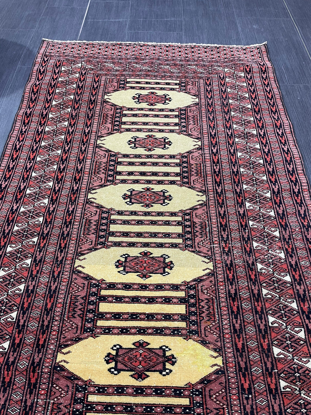 Navy Turkish Runner Rug 3' x 5' 1" Hand-Knotted view 9