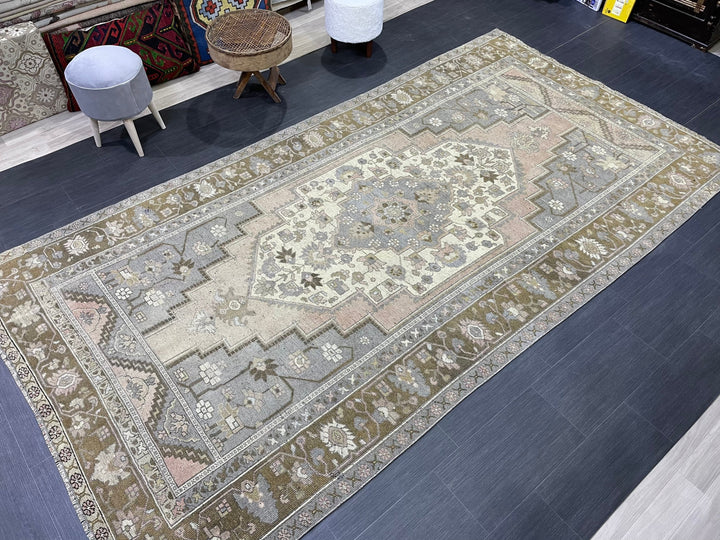 Rust Turkish Oushak Rug 5' 9" x 10' 11" Hand-Knotted