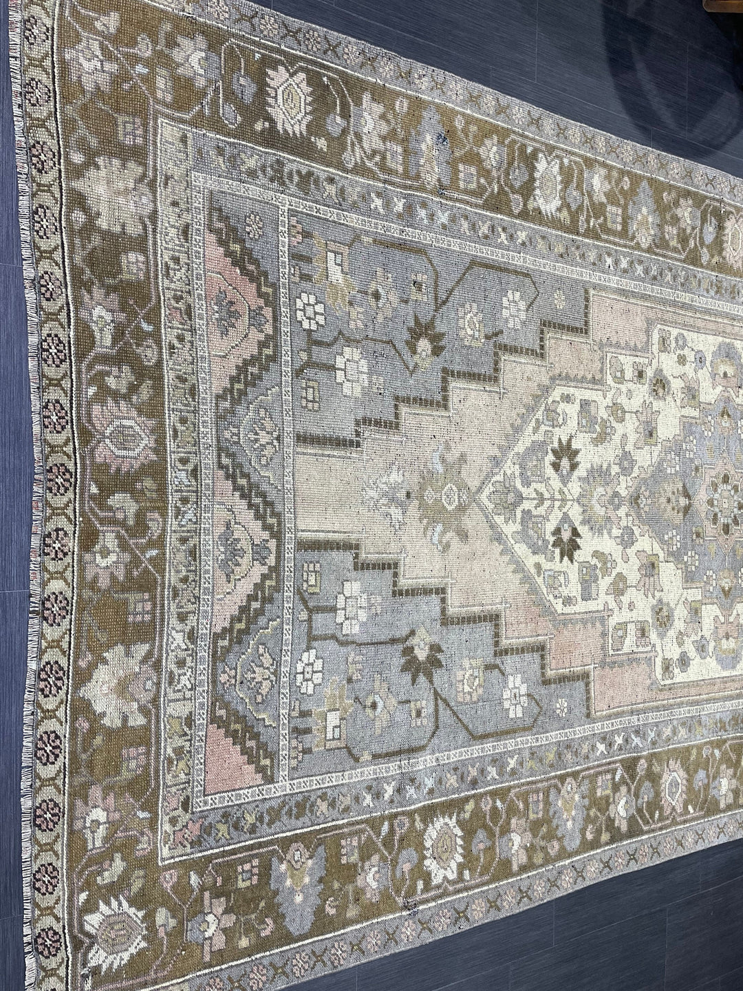 Rust Turkish Oushak Rug 5' 9" x 10' 11" Hand-Knotted view
