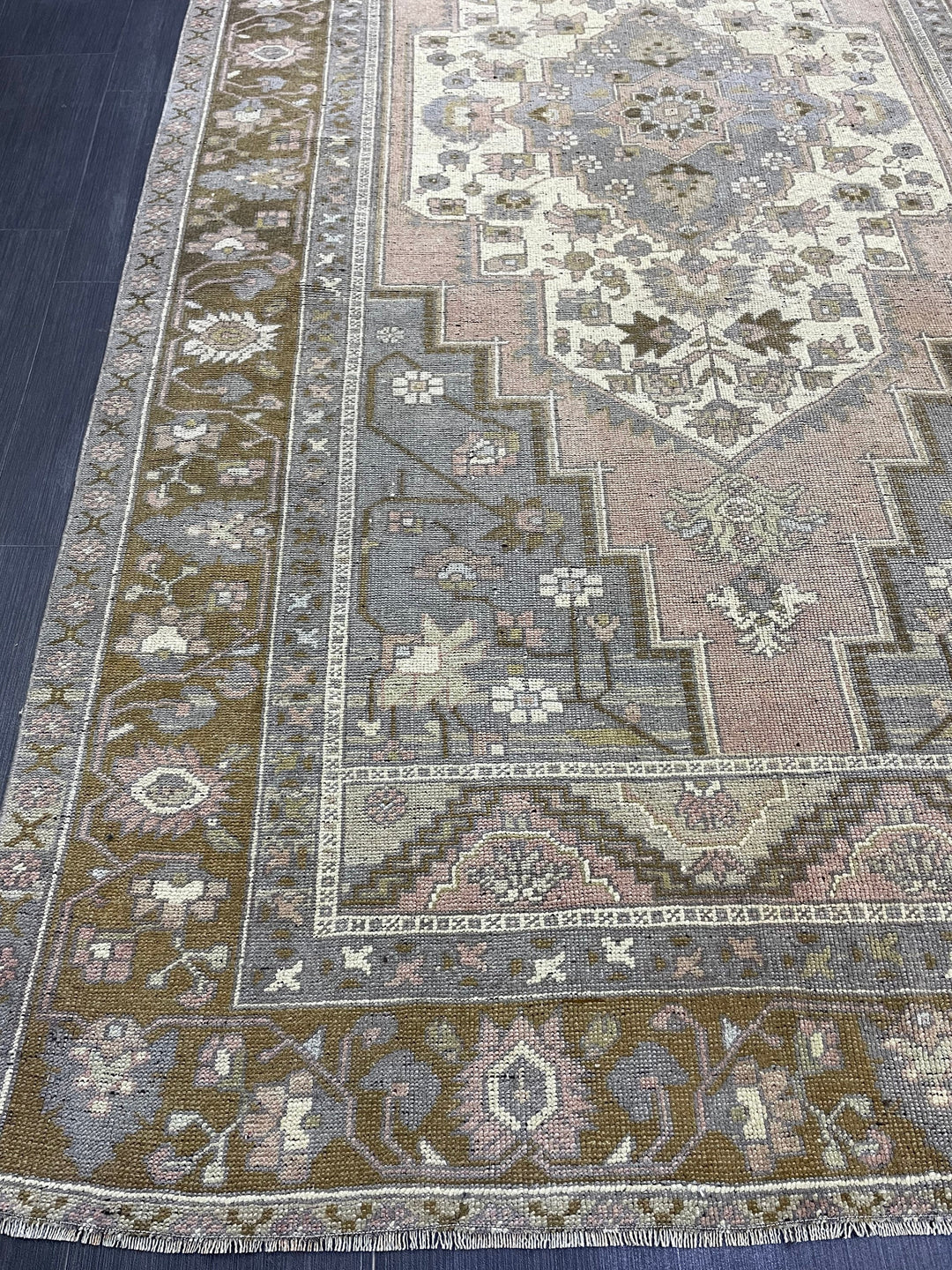Rust Turkish Oushak Rug 5' 9" x 10' 11" Hand-Knotted view 9