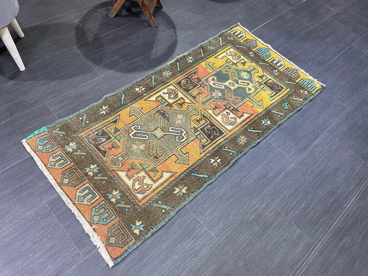 Beige Turkish Runner Rug 2' x 4' 4" Hand-Knotted view