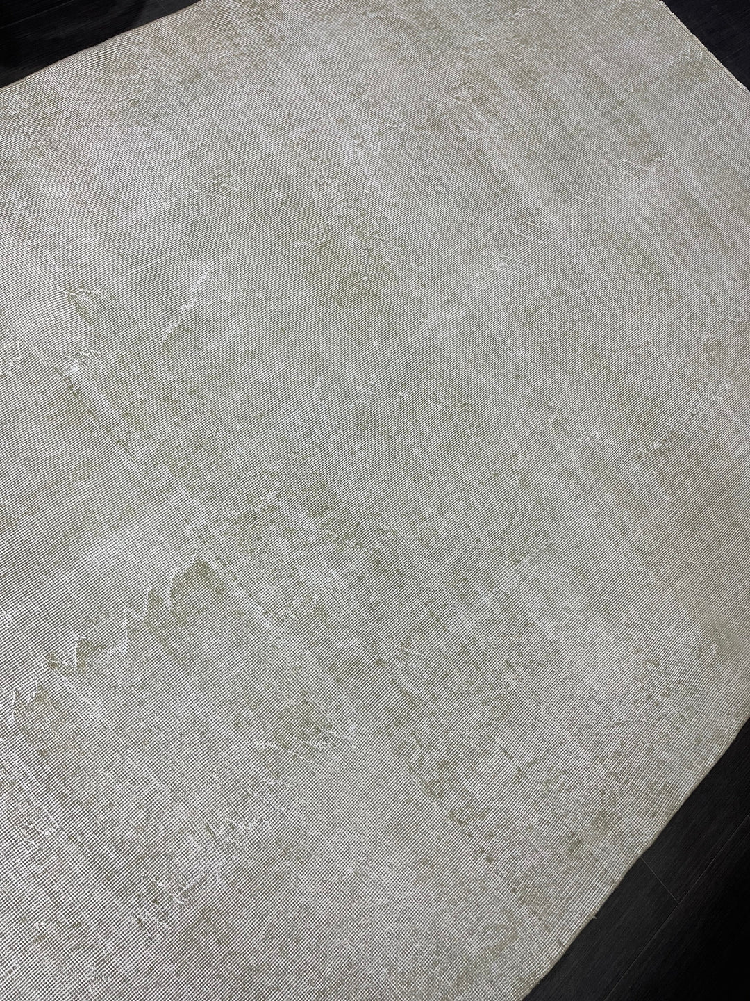 Beige Turkish Runner Rug 6' 4" x 8' 6" Hand-Knotted close-up