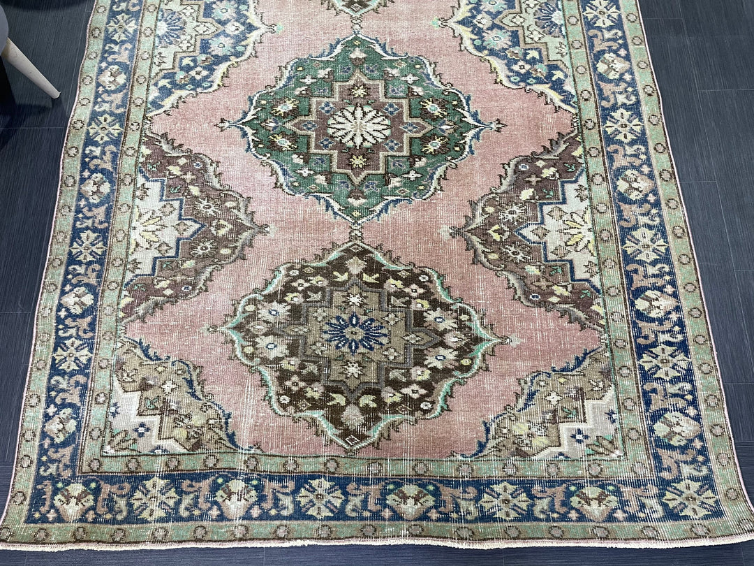 Beige Turkish Runner Rug 4'11" x 11'5" Hand-Knotted view
