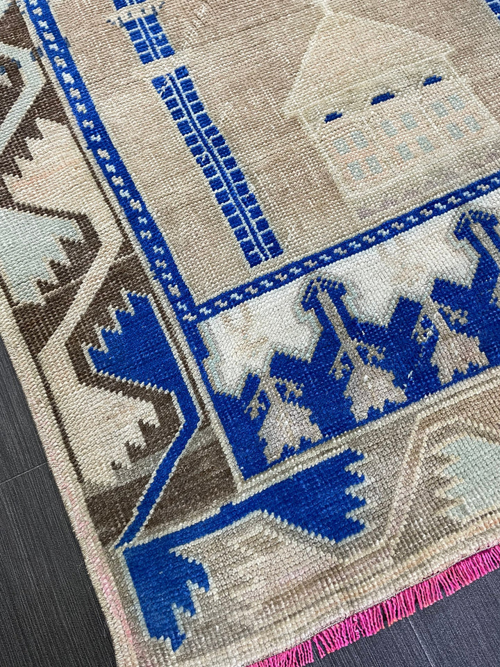 Blue Oushak Rug 3' 4" x 5' - No. WR87484