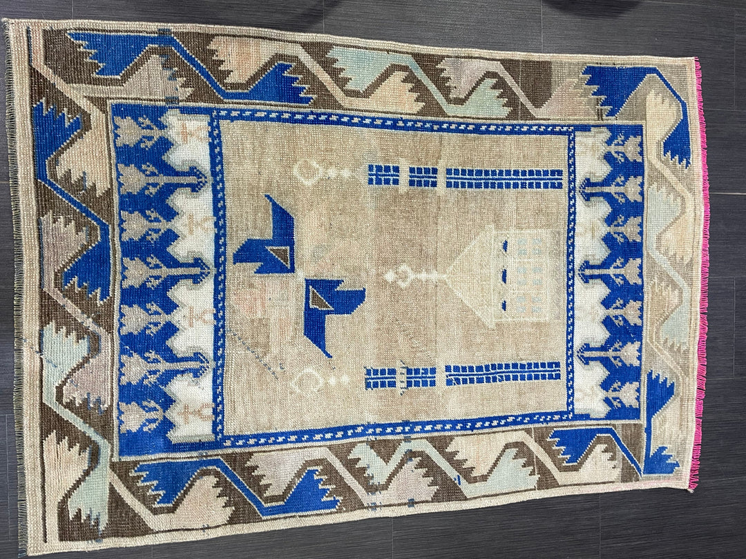 Blue Oushak Rug 3' 4" x 5' - No. WR87484