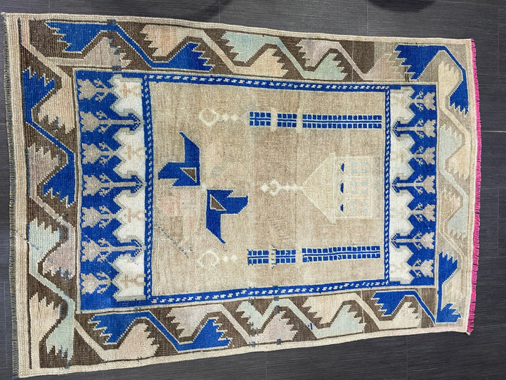 Blue Oushak Rug 3' 4" x 5' - No. WR87484