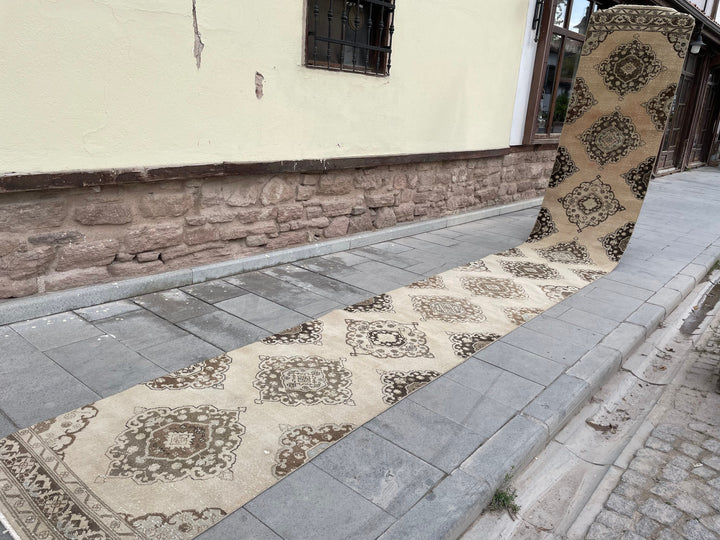 Pink Turkish Runner Rug 2' 10" x 22' 8" Hand-Knotted