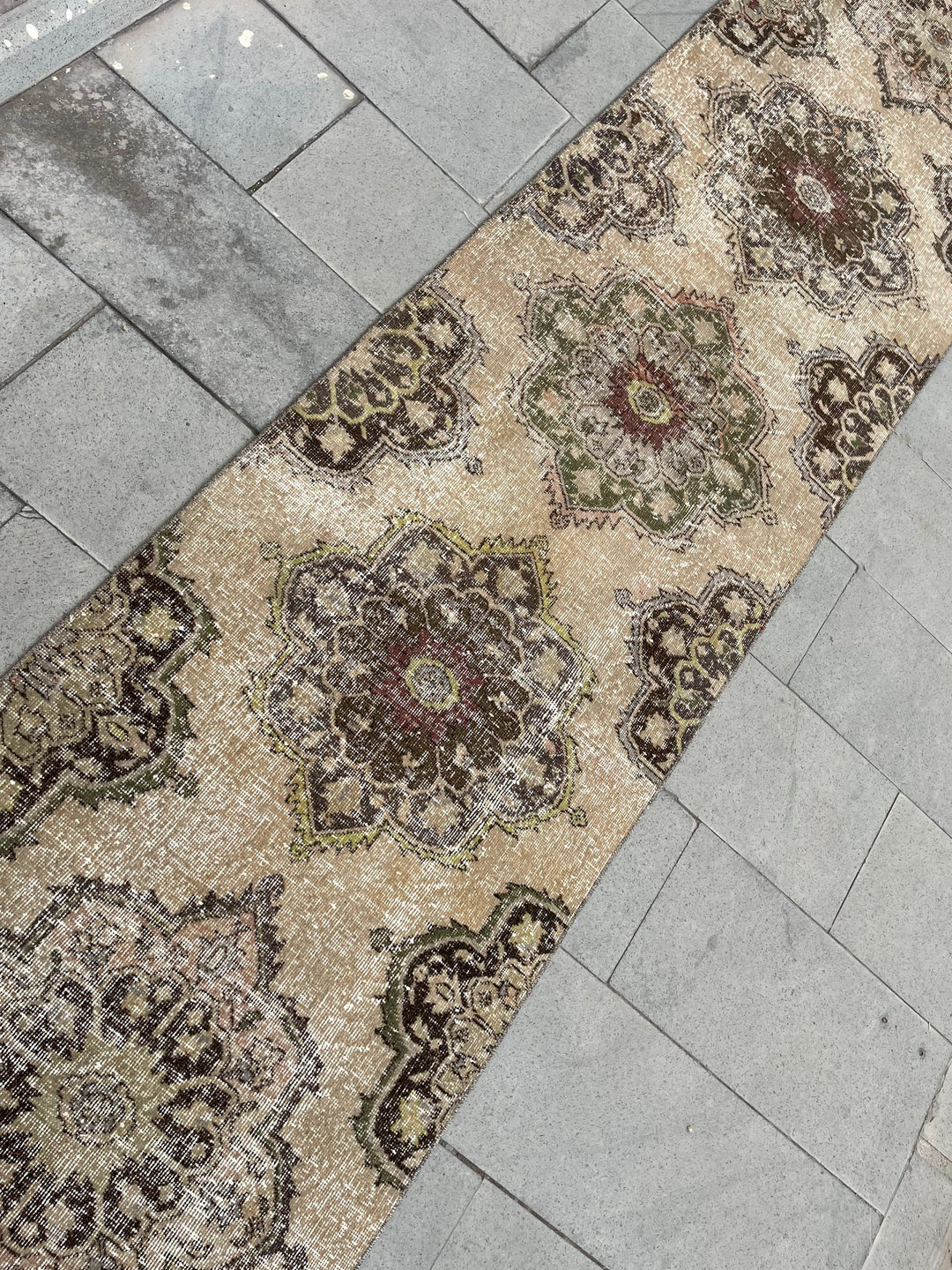 Beige Turkish Runner Rug 2' 8" x 21' 9" Hand-Knotted view 9