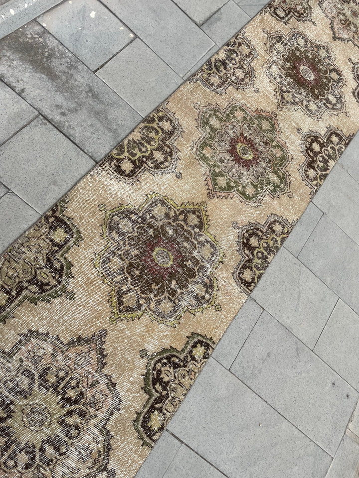 Beige Turkish Runner Rug 2' 8" x 21' 9" Hand-Knotted view 9