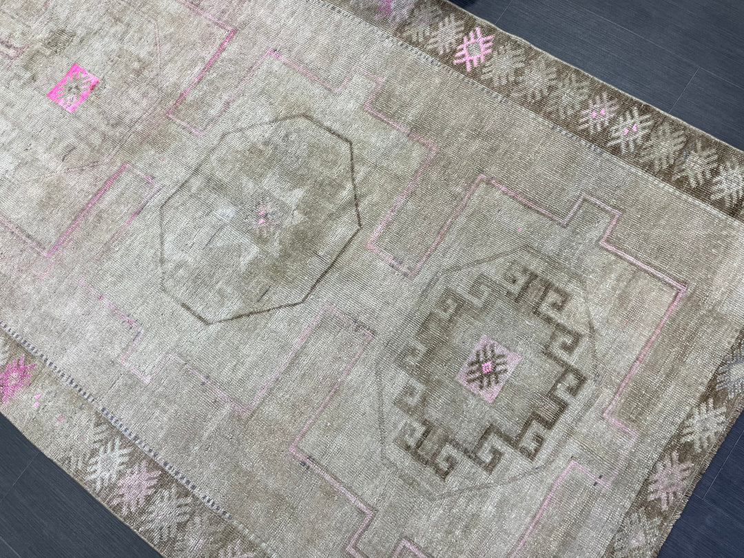 Beige Turkish Oushak Rug 5' x 11' 7" Hand-Knotted field