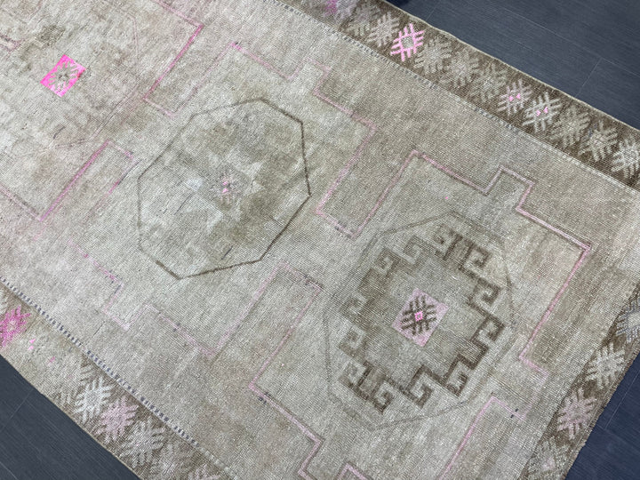 Beige Turkish Oushak Rug 5' x 11' 7" Hand-Knotted field